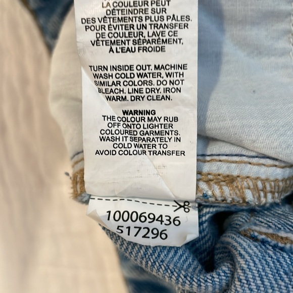 Garage Denim Festival High-Rise Light Wash Distressed Denim Cut-Off Jean Shorts - Picture 4 of 4